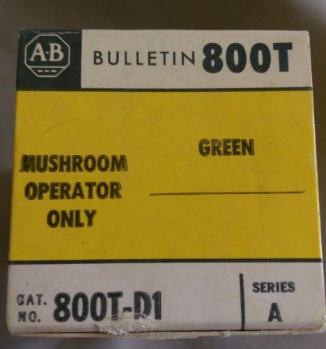 Allen Bradley 800T D1 mushroom operator only green