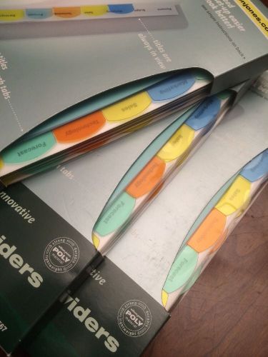 3 BOXES | WILSON JONES | 5 PACK, 8 TAB | VIEW TAB TRANSPARENT DIVIDERS | 55567