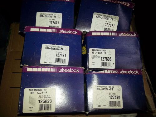 New wheelock rss-241575w-fr strobe 24vdc 127470, 127471, 127806, 125023 lot of 6 for sale