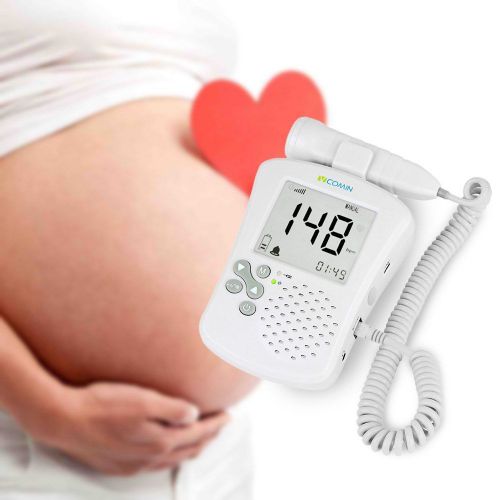 VCOMIN FD-300B LCD/Backlit Fetal Doppler Baby Heart Detector Monitor US Plug