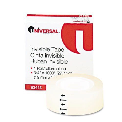 Universal InvisibleTape, 3/4&#034;  1000&#034;,1 Core,12/Pack / #UNV83412/ 1 Pack for Sale