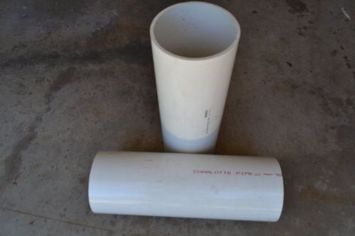 New 8&#034; Schedule 40 White Soild Core PVC Pipe - 2&#039; Foot Section