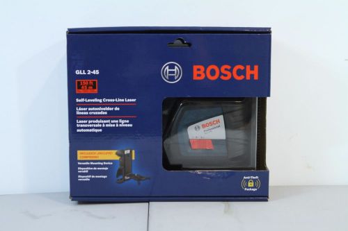 Bosch GLL 2-45 150 ft. Self Leveling Cross Line Laser Sealed New in Box