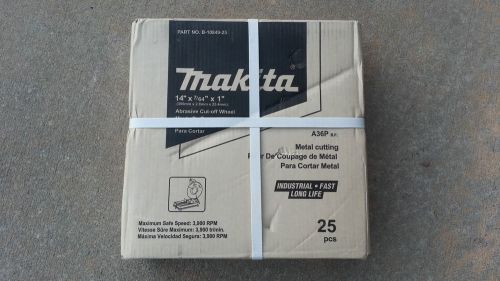 Makita B-10849-25 14-Inch Abrasive metal Cut-Off Wheel, 25-Pack 14x7/64x1 NEW