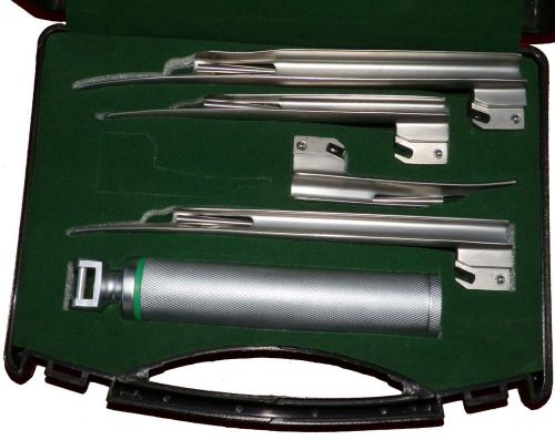 Fiber Optic Miller Laryngoscope Se, LED illumination,German Profile Blades!