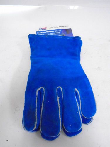 US Forge 400 Welding Gloves Lined Leather, Blue