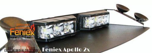 Feniex Apollo 2x Dash Deck Warning Light EXTREMELY BRIGHT DUAL COLOR A/W A/W