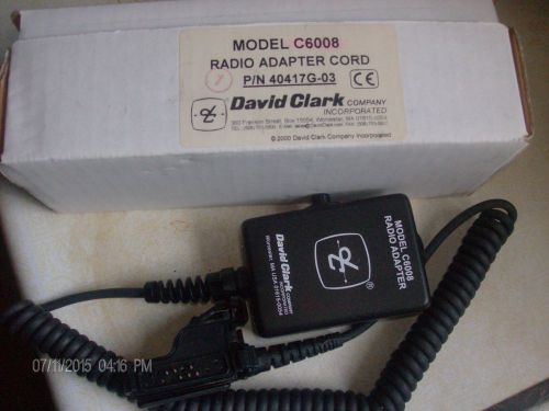 DAVID CLARK RADIO ADAPTERS C6008 P/N40417G-03