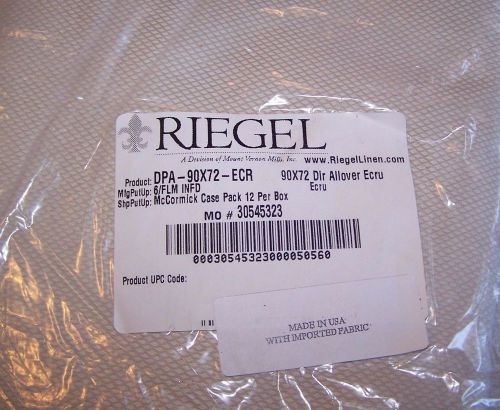 NEW Lot of 12 Riegel 90x72 Tablecloth Table Cloths ECRU Restaurant Catering