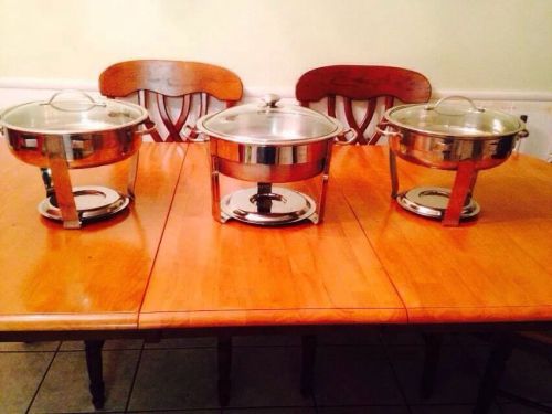 3 Chafing Banquet Catering Dishes/Cookwar