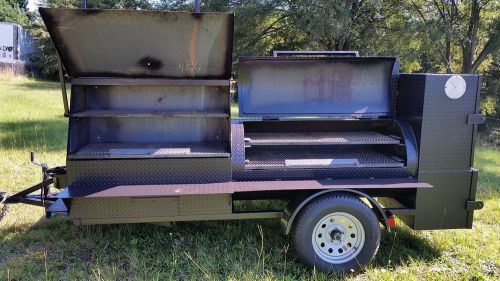 Hogzilla bbq smoker cooker grill trailer tailgate food truck catering business for sale
