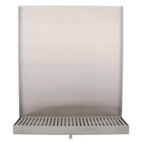 13&#034; deluxe drip tray stainless steel wall mount (back splash &amp; drain) draft beer for sale
