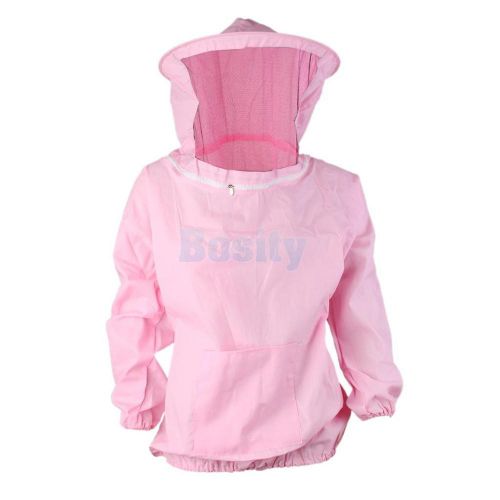 Beekeeping jacket veil suit dress pull over smock protective clothes pink for sale