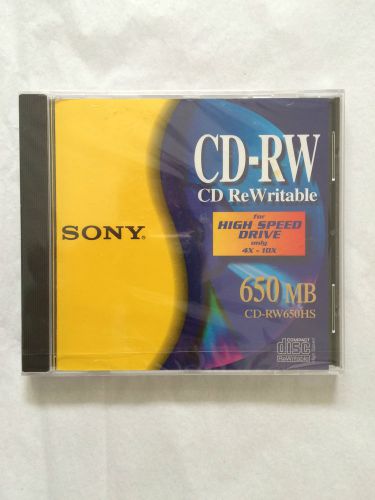 SONY CD-RW REWRITABLE 650 MB CD-RW650HS - HIGH SPEED DRIVE ONLY - BRAND NEW