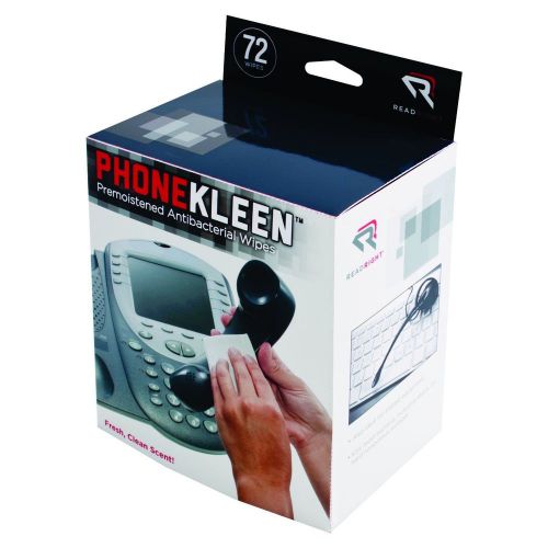 Read Right PhoneKleen Cleaning Wipes, 72 Wipes per Box (RR1303)