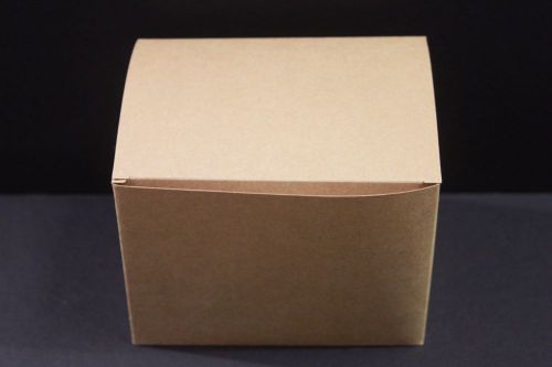 Lot of 100 6x4.5x4.5 Gift Retail Shipping Packaging boxes Kraft light cardboard
