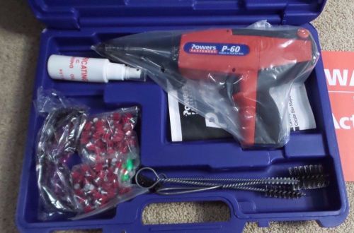 Powers fasteners 52057 p60 powder tool kit powder actuated tool new in case for sale