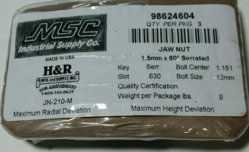 H &amp; R Manufacturing Jaw nut 1.5mm x 60 serrated