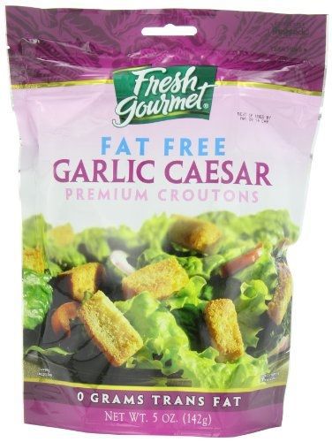 Fresh gourmet Fat Free Premium Croutons, Garlic Caesar, 5-Ounce (Pack of 6)