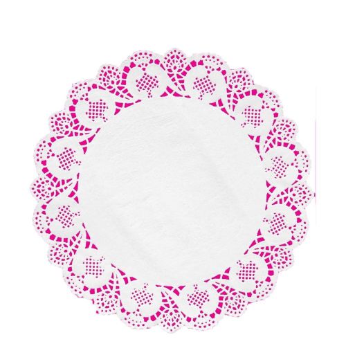 16&#034; white paper lace doilies disposable 4 pcs per pack Fanci-Lace