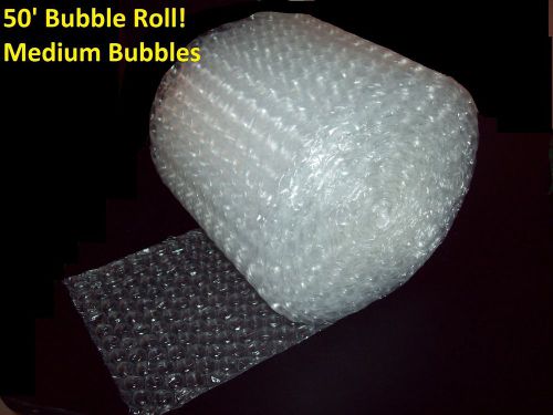 50 Foot Medium Bubble® Wrap Roll! 5/16&#034; Bubbles! 12&#034; Wide!  Perforated Every 12&#034;
