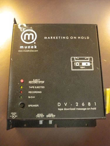 Muzak DV-2681 Marketing on Hold Tape Recorder Machine Professional Messages