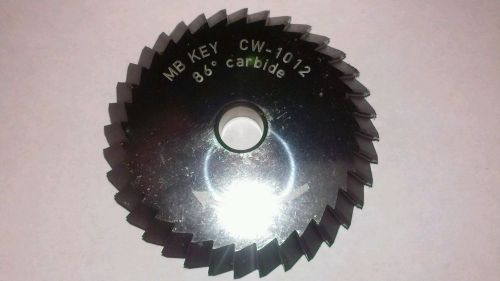 MB Carbide Milling Key Cutter CW-1012 CW1012 86 Degree! Locksmith Supply!