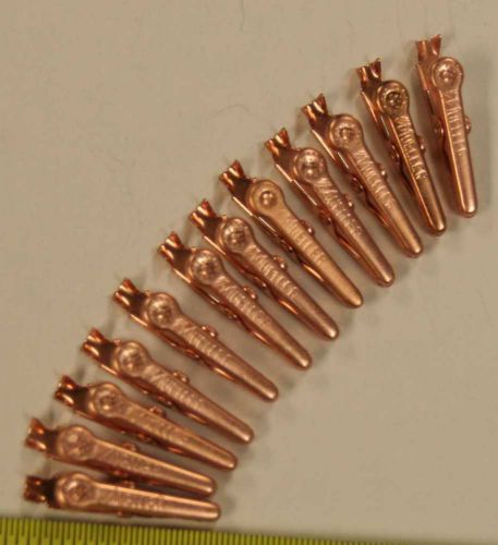 12 Mueller 30C series copper alligator clips for 1 price