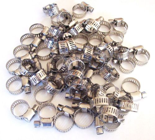 50 goliath industrial stainless steel hose clamps 1/4&#034; - 1/2&#034; sshc12 8mm-12mm for sale