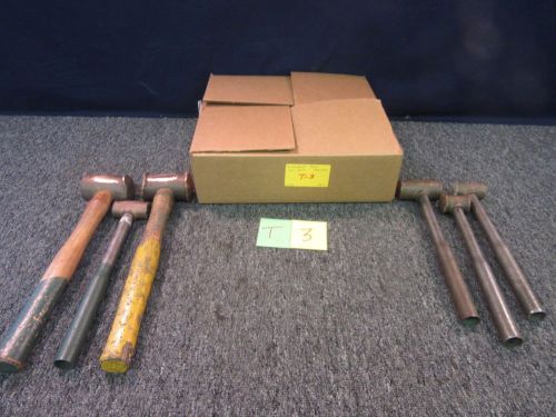 6 hackett brass non spark hammer metal mallet tool wood metal handle used for sale
