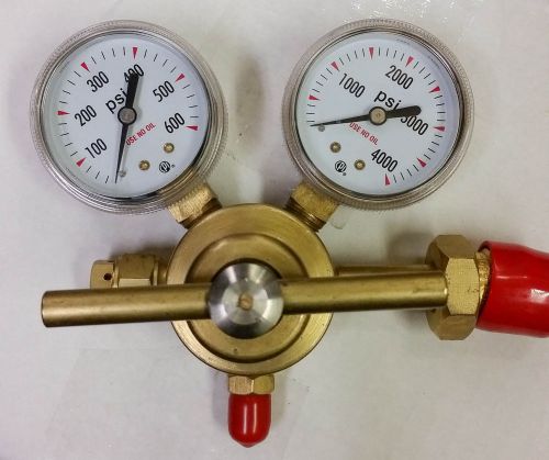 Uniweld rhp400 brass nitrogen regulator, 2 inch gauge gas regulator for sale