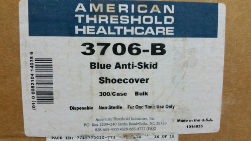 Blue Anti-Skid Shoecover, 300 in Box, #3706, Disposable