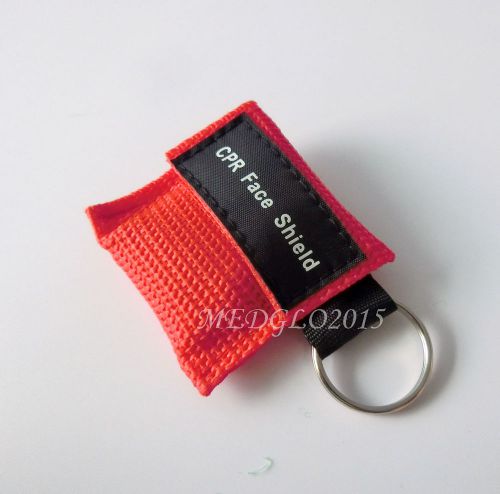 1 pcs CPR MASK KEYCHAIN WITH CPR FACE SHIELD AED Red