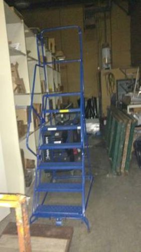 Louisville ladder 7 step steel rolling industrial warehouse ladder for sale