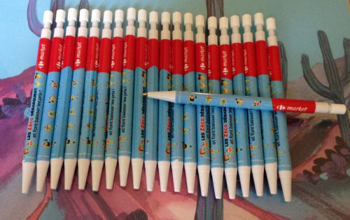 20 X  Nice Light Blue Misprint Pens Black Ink Ball Point