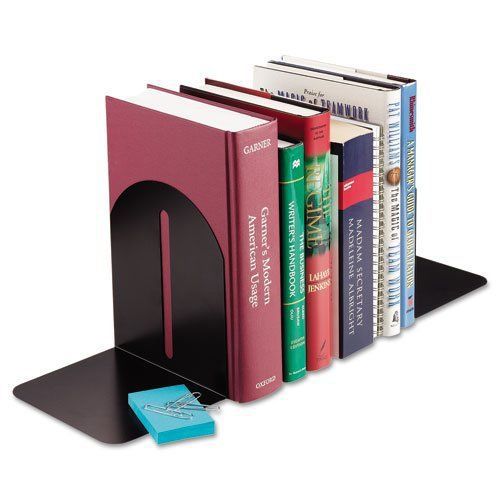 STEELMASTER Fashion Steel Bookends, 1 Pair, 5.9 x 7 x 5 Inches, Black 241017104