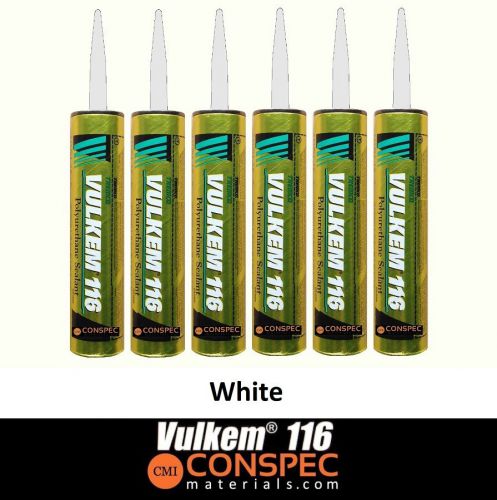 Tremco Vulkem 116 WHITE Polyurethane Sealant - 10.1 oz Cartridge 6 TUBES