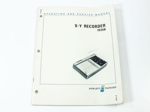 HP 7035B X-Y Recorder Operating and Service Manual
