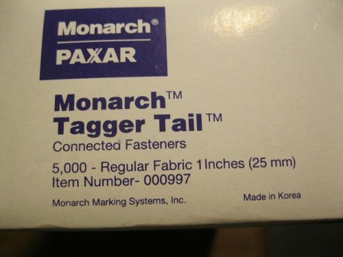 Monarch Tagger Tail Paxar 10000 Regular Fabric 1 inch 1&#034; #000997 NEW NIB Clear