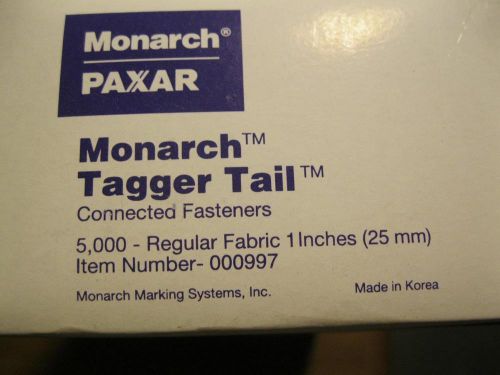 Monarch Tagger Tail Paxar 10000 Regular Fabric 1 inch 1&#034; #000997 NEW NIB Clear