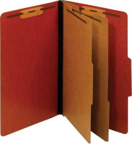Staples® Colored Pressboard Classification Folders- 20/box -PU64REDSB
