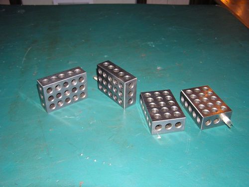 TWO PAIR 1-2-3&#034; BLOCK ULTRA PRECISION 23 HOLE HARDENED