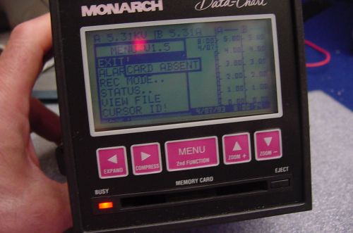 WORKING MONARCH DATA-CHART PAPERLESS RECORDER FOR MONITORING ELECTRICAL SIGNALS