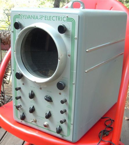 Vintage sylvania electric oscilloscope type 132 art deco style late 40&#039;s for sale