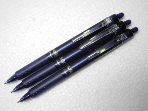 ( 3 Pens ) FRIXION Erasable retractable  PILOT 0.7mm roller ball pen, Blue Black