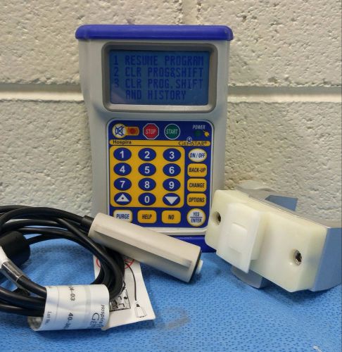 Abbott hospira blue-cap gemstar iv infusion pump w/ bolus cord &amp; pole clamp for sale