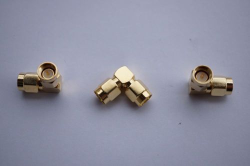 RF Adapter SMA male to SMA male Right Angle RF Connector L Type GOLD PLATED