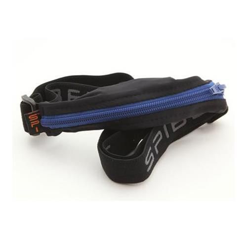 SPIbelt Original Small Personal Item Belt, Black Fabric/Blue Zipper #7BLA001002