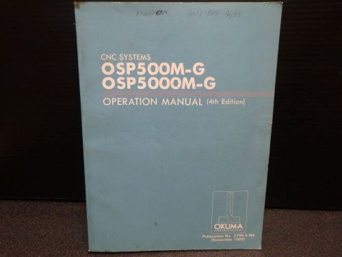 Okuma OPERATION MANUAL_OSP500M-G/ OSP5000M-G_2795-E-R4