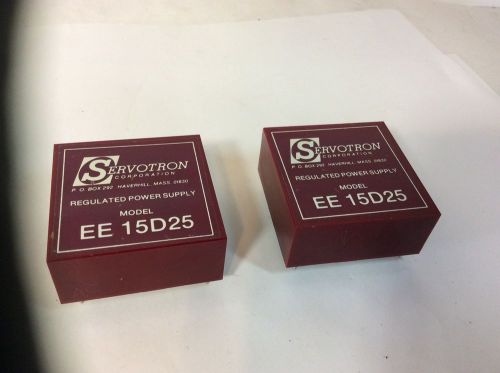 Servotron Corp, Regulated Power Supply Model: EE 15D25 LOT, Made USA
